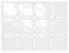 Плитка Бриз белый 1236Т из 12 частей 9,9х9,9